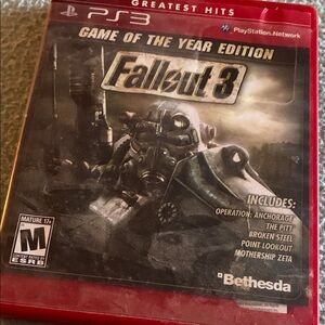 Fallout 3: Game of the Year Edition for PS3 - Red Case
